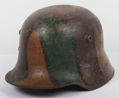 WW1 German M-16 Camouflaged Steel Combat Helmet