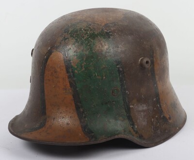 WW1 German M-16 Camouflaged Steel Combat Helmet
