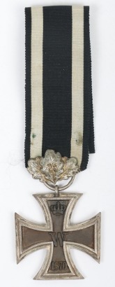 1870 Iron Cross 2nd Class with 25 Year Jubilee Oak Leaf,