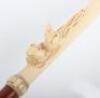 ^A 19th century carved ivory handle walking stick - 5