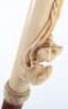 ^A 19th century carved ivory handle walking stick - 6