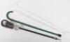 Three glass walking sticks (one af) - 2
