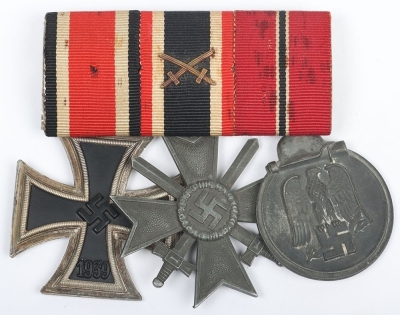 1939 Iron Cross Three Piece Medal Bar with Non-Magnetic Juncker Iron Cross 2nd Class - 2