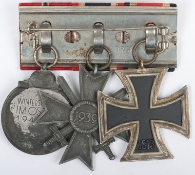 1939 Iron Cross Three Piece Medal Bar with Non-Magnetic Juncker Iron Cross 2nd Class - 3