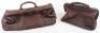 A leather Gladstone bag, L&N.E.Rly (London & North Eastern Railway) stamped to base, with another smaller also with L&N.E.Rly stamped to base - 2