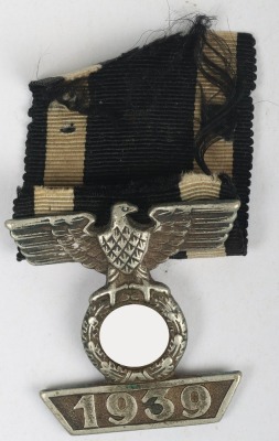 1939 Bar to the Iron Cross 2nd Class by Ziemer & Sohne, Oberstein.