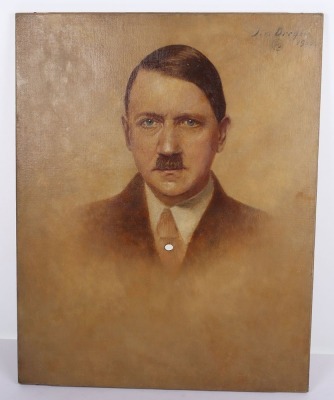 Portrait Painting of Adolf Hitler by Renowned Austrian Portrait Artist Tom von Dreger (1868-1948) - 2