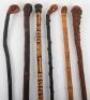 Six walking canes - 3