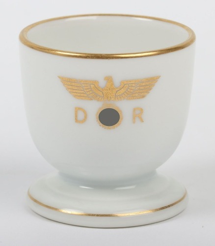 Third Reich Deutsche Reichsbahn Porcelain Egg Cup from Adolf Hitler's Personal Dining Wagon Sonderzug 10 202,
