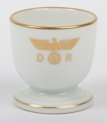 Third Reich Deutsche Reichsbahn Porcelain Egg Cup from Adolf Hitler's Personal Dining Wagon Sonderzug 10 202, - 2