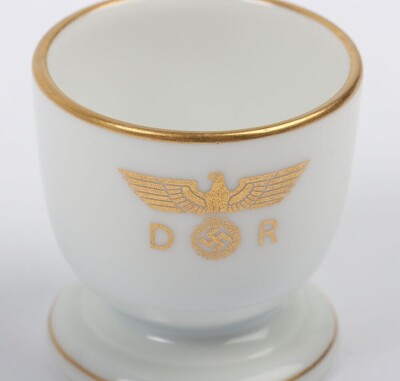 Third Reich Deutsche Reichsbahn Porcelain Egg Cup from Adolf Hitler's Personal Dining Wagon Sonderzug 10 202, - 7