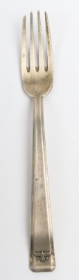 Third Reich Deutsche Reichsbahn Fork from Adolf Hitlers 1st Class Dining Wagon 10-241, - 2