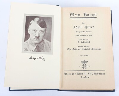 Adolf Hitler Mein Kampf English Translation Published by Hurst & Blackett Ltd, London, 1939, - 4