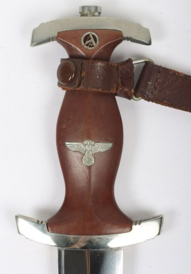 Third Reich SA (Sturmabteilung) Dress Dagger with Three Piece Hanger by Karl Heidelberg, Solingen, - 8