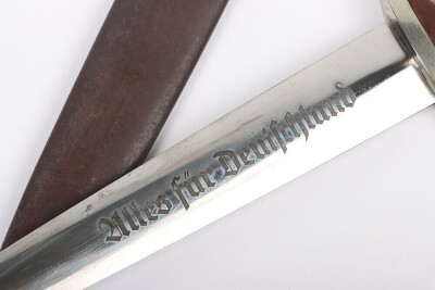 Third Reich SA (Sturmabteilung) Dress Dagger by E & F Horster, Solingen, - 3