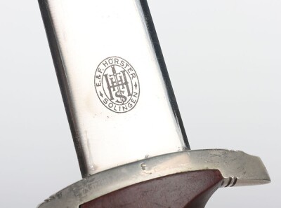 Third Reich SA (Sturmabteilung) Dress Dagger by E & F Horster, Solingen, - 7