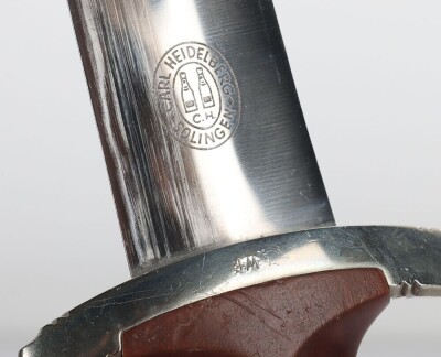 Third Reich SA (Sturmabteilung) Dress Dagger with Three Piece Hanger by Karl Heidelberg, Solingen, - 6