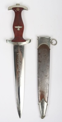 Third Reich SA (Sturmabteilung) Dress Dagger with Dedication to Blade for the Opening of the Adolf Hitler Bridge across the Rhine River at Krefeld-Uerdingen on 7th June 1936,