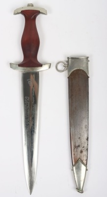 Third Reich SA (Sturmabteilung) Dress Dagger with Dedication to Blade for the Opening of the Adolf Hitler Bridge across the Rhine River at Krefeld-Uerdingen on 7th June 1936, - 2