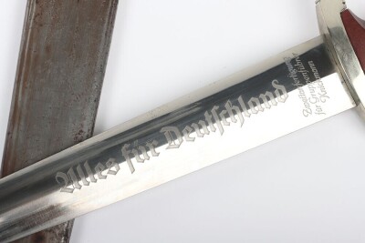 Third Reich SA (Sturmabteilung) Dress Dagger with Dedication to Blade for the Opening of the Adolf Hitler Bridge across the Rhine River at Krefeld-Uerdingen on 7th June 1936, - 6