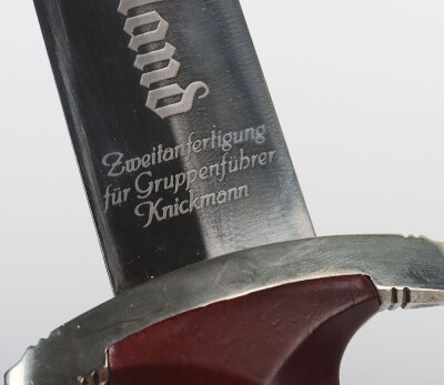 Third Reich SA (Sturmabteilung) Dress Dagger with Dedication to Blade for the Opening of the Adolf Hitler Bridge across the Rhine River at Krefeld-Uerdingen on 7th June 1936, - 9