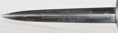 Third Reich SA (Sturmabteilung) Dress Dagger with Dedication to Blade for the Opening of the Adolf Hitler Bridge across the Rhine River at Krefeld-Uerdingen on 7th June 1936, - 14