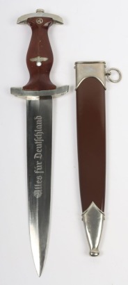 Third Reich SA (Sturmabteilung) Dress Dagger by Kuno Ritter, Solingen,
