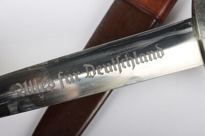 Third Reich SA (Sturmabteilung) Dress Dagger by Christianswerk, Solingen with Rare Vertical Dagger Hanger, - 3