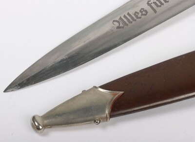 Third Reich SA (Sturmabteilung) Dress Dagger by Christianswerk, Solingen with Rare Vertical Dagger Hanger, - 8