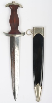 Scarce Third Reich NSKK Dagger by F W Holler, Solingen, with 40th Birthday Dedication Blade, - 2