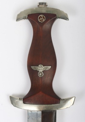 Scarce Third Reich NSKK Dagger by F W Holler, Solingen, with 40th Birthday Dedication Blade, - 9