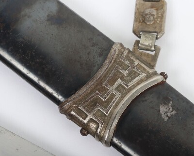 Third Reich SS (Schutzstaffel) Officers Chained Dress Dagger - 8