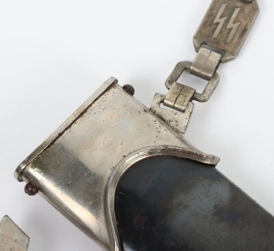 Third Reich SS (Schutzstaffel) Officers Chained Dress Dagger - 9