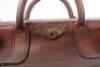 A leather Gladstone bag, L&N.E.Rly (London & North Eastern Railway) stamped to base, with another smaller also with L&N.E.Rly stamped to base - 4