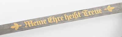 Third Reich SS (Schutzstaffel) Officers Sword Degen with Damascus Blade by Paul Muller, - 2