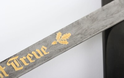 Third Reich SS (Schutzstaffel) Officers Sword Degen with Damascus Blade by Paul Muller, - 6