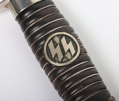 Third Reich SS (Schutzstaffel) Officers Sword Degen with Damascus Blade by Paul Muller, - 11