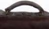 A leather Gladstone bag, L&N.E.Rly (London & North Eastern Railway) stamped to base, with another smaller also with L&N.E.Rly stamped to base - 12