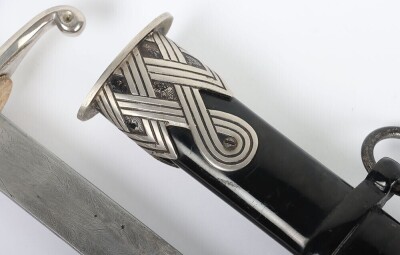 Third Reich SS (Schutzstaffel) Officers Sword Degen with Damascus Blade by Paul Muller, - 15