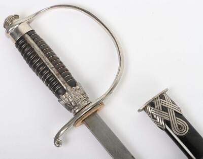 Third Reich SS (Schutzstaffel) Officers Sword Degen with Damascus Blade by Paul Muller, - 18