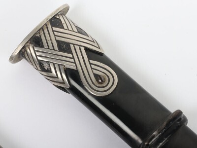 Third Reich SS (Schutzstaffel) Officers Sword Degen with Damascus Blade by Paul Muller, - 19