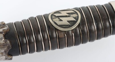 Third Reich SS (Schutzstaffel) Officers Sword Degen with Damascus Blade by Paul Muller, - 33