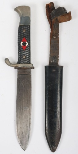 Third Reich Hitler Youth (Hitlerjugend) Boys Dagger by H & F Lauterjung, Solingen,