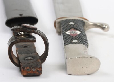 Third Reich Hitler Youth (Hitlerjugend) Boys Knife by Emil Voos, Solingen, - 6