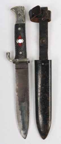 Scarce Third Reich Hitler Youth (Hitlerjugend) Deluxe Model Boys Dagger,