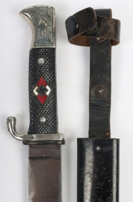 Scarce Third Reich Hitler Youth (Hitlerjugend) Deluxe Model Boys Dagger, - 3