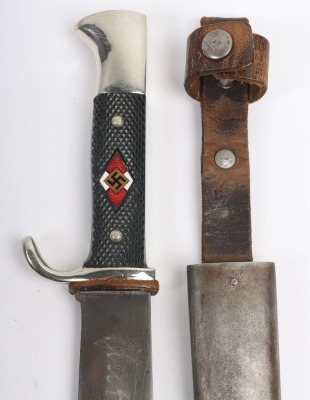 Third Reich Hitler Youth Boys Dagger with Motto by Heinrich Becker & Co, Solingen, - 4