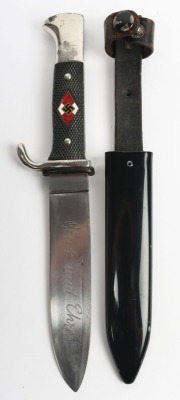 Third Reich Hitler Youth Boys Dagger with Motto by Hartkopf & Co, Solingen - 2