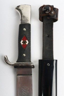 Third Reich Hitler Youth Boys Dagger with Motto by Hartkopf & Co, Solingen - 3