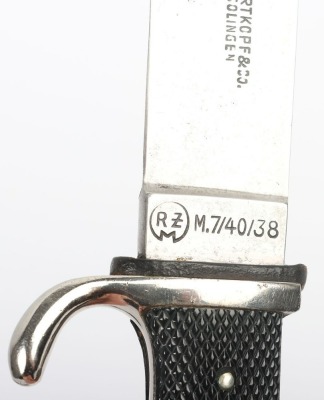 Third Reich Hitler Youth Boys Dagger with Motto by Hartkopf & Co, Solingen - 8